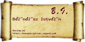 Bánász István névjegykártya